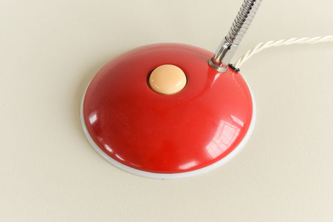 Vintage Small Red Gooseneck Desk Lamp by Searchlight