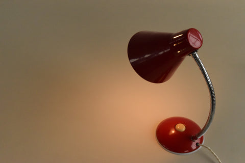 Vintage Small Red Gooseneck Desk Lamp by Searchlight