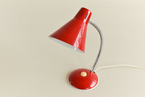 Vintage Small Red Gooseneck Desk Lamp by Searchlight