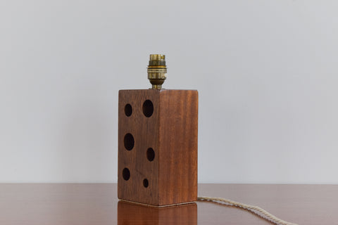 Vintage Small Sculptural Teak Table Lamp Base