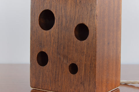 Vintage Small Sculptural Teak Table Lamp Base