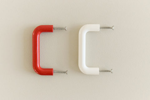 Vintage Small Single Plastic Cupboard / Drawer D Handle