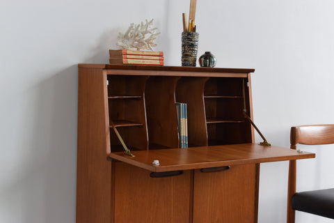 Vintage Small Teak Bureau / Cabinet