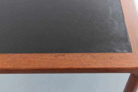 Vintage Small Teak and Vinyl Coffee / Side Table by Kurt Østervig for Jason Møbler