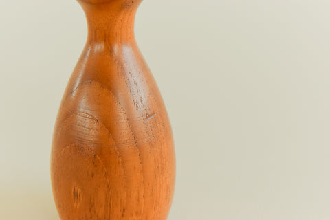 Vintage Small Teak Turned Table Lamp Base