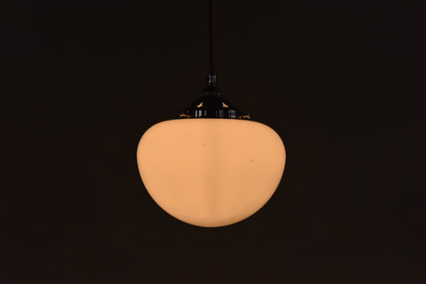 Vintage Small White Opaline Pendant Lamp Shade