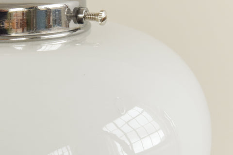 Vintage Small White Opaline Pendant Lamp Shade