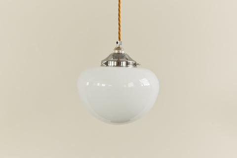 Vintage Small White Opaline Pendant Lamp Shade
