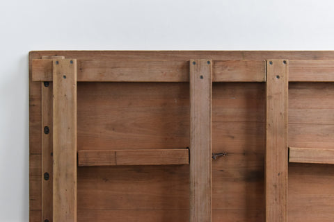 Vintage Small Rustic Wooden Folding Trestle Table