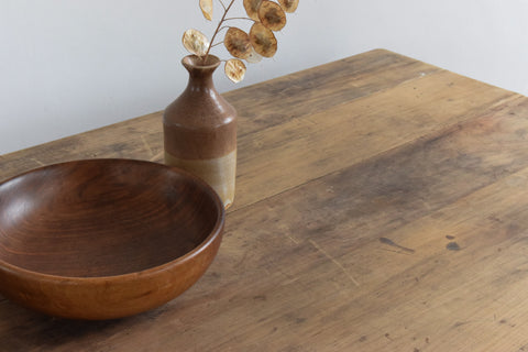 Vintage Small Rustic Wooden Folding Trestle Table