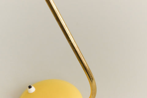 Vintage Small Yellow Swedish Desk Lamp by EWA
