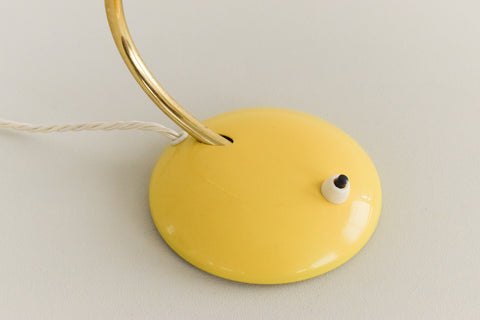 Vintage Small Yellow Swedish Desk Lamp by EWA