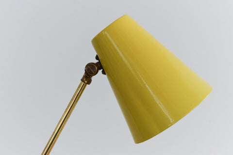 Vintage Small Yellow Swedish Desk Lamp by EWA