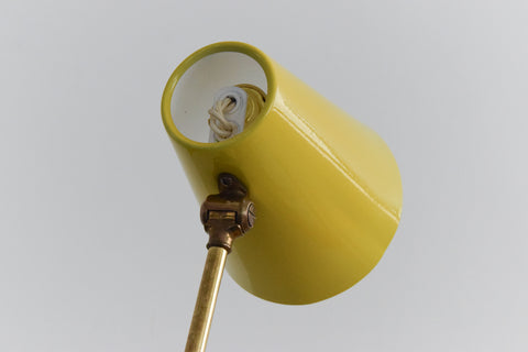 Vintage Small Yellow Swedish Desk Lamp by EWA