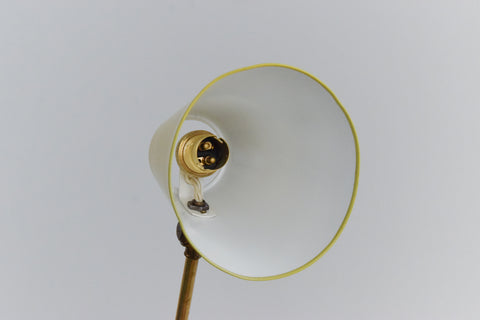 Vintage Small Yellow Swedish Desk Lamp by EWA