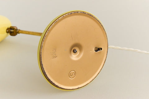 Vintage Small Yellow Swedish Desk Lamp by EWA