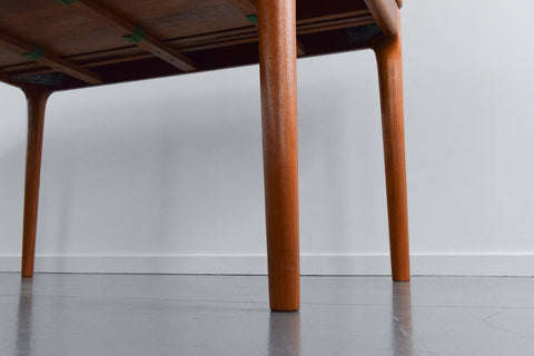 Vintage Solid Teak Extending Danish Dining Table by Glostrup Møbelfabrik