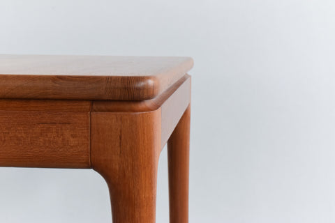 Vintage Solid Teak Extending Danish Dining Table by Glostrup Møbelfabrik
