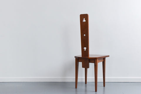 Vintage Solid Teak Spinning Chair