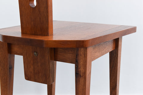 Vintage Solid Teak Spinning Chair