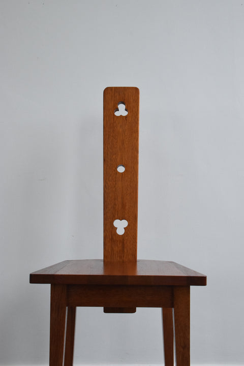 Vintage Solid Teak Spinning Chair