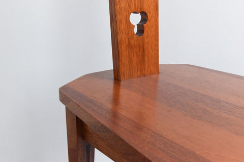 Vintage Solid Teak Spinning Chair