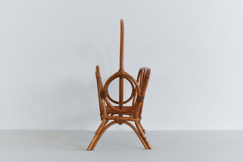 Vintage Bamboo Magazine Rack
