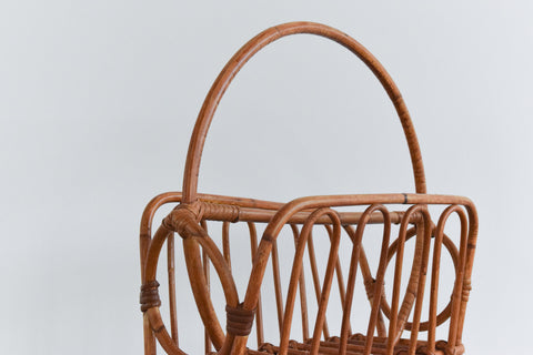 Vintage Bamboo Magazine Rack