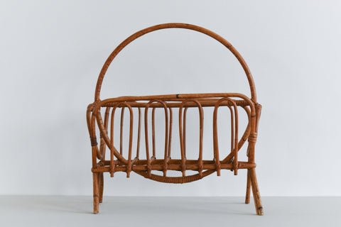 Vintage Bamboo Magazine Rack