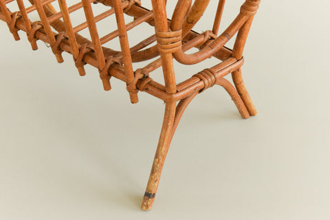 Vintage Bamboo Magazine Rack