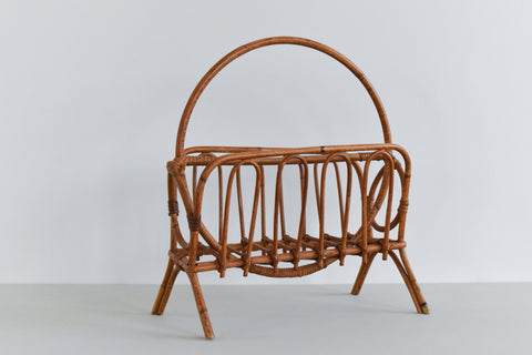 Vintage Bamboo Magazine Rack