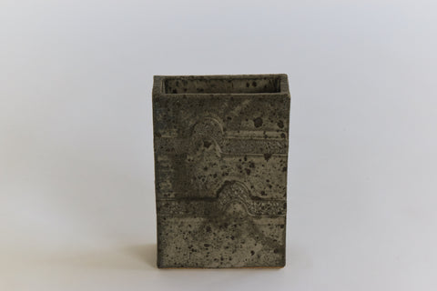 Vintage Studio Pottery Ceramic Slab Built Vase
