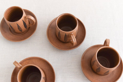 Vintage Studio Pottery Coffee Set by Jill Cookson for Langrigg Pottery