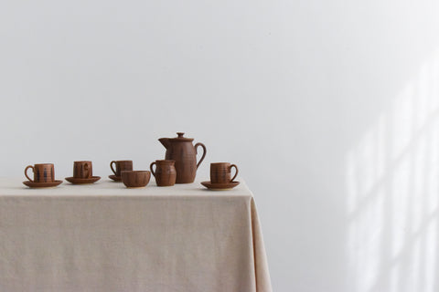 Vintage Studio Pottery Coffee Set by Jill Cookson for Langrigg Pottery