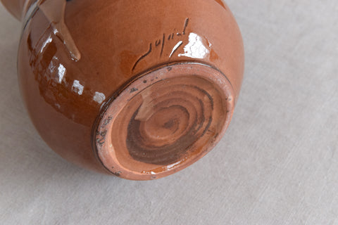 Vintage Brown Studio Pottery Ceramic Vase