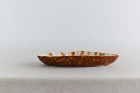 Vintage Studio Pottery Oval Bowl / Dish