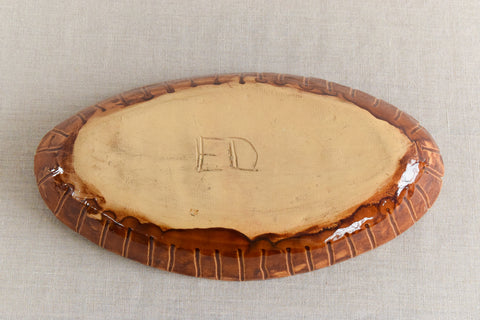 Vintage Studio Pottery Oval Bowl / Dish