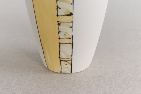 Vintage Studio Pottery Patterend Ceramic Vase
