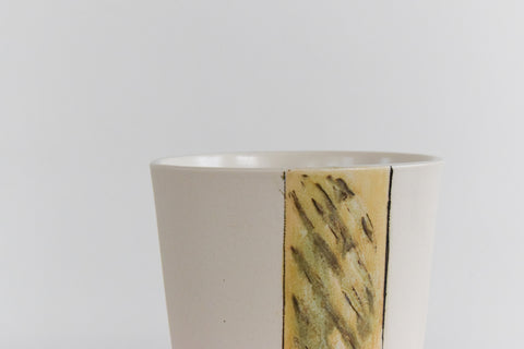 Vintage Studio Pottery Patterend Ceramic Vase