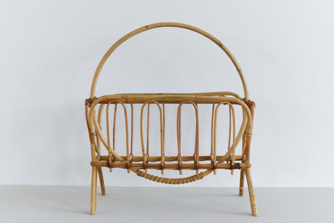 Vintage Bamboo Magazine Rack