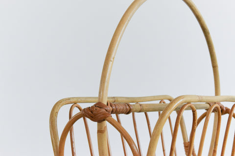 Vintage Bamboo Magazine Rack