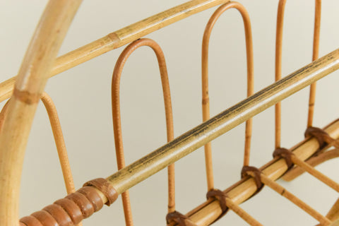 Vintage Bamboo Magazine Rack