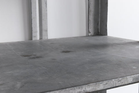 Vintage Galvanised Metal Factory Shelves on Castors