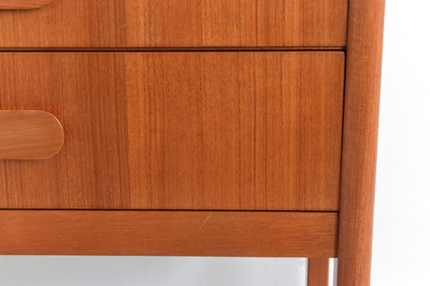 Vintage Mid Century Tall Teak Sideboard with Drawers
