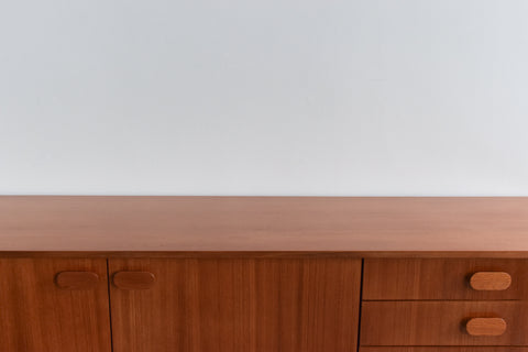 Vintage Mid Century Tall Teak Sideboard with Drawers