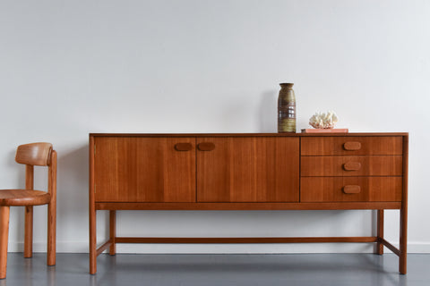 Vintage Mid Century Tall Teak Sideboard with Drawers