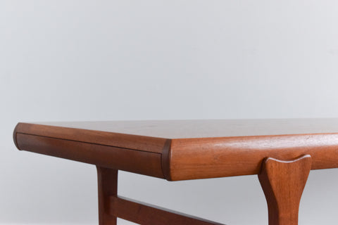 Vintage Large Danish Teak Extending Coffee Table by Johannes Andersen for Silkeborg Mobler