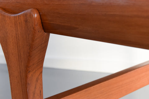 Vintage Large Danish Teak Extending Coffee Table by Johannes Andersen for Silkeborg Mobler