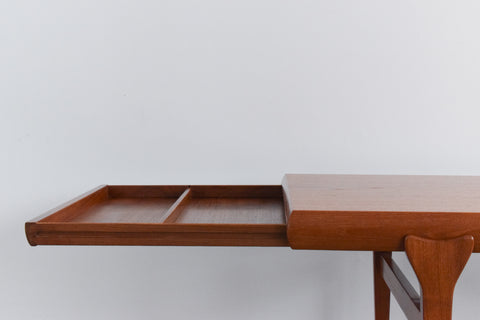 Vintage Large Danish Teak Extending Coffee Table by Johannes Andersen for Silkeborg Mobler