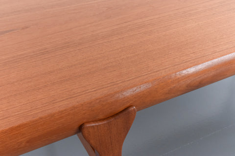 Vintage Large Danish Teak Extending Coffee Table by Johannes Andersen for Silkeborg Mobler